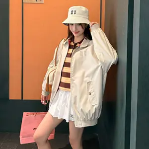 Casual Loose Stand - Collar Windbreaker Oversize Jacket for Women Casual Style