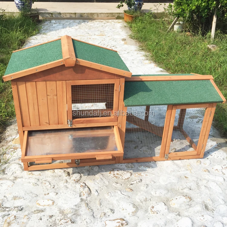 Sdr003 Wooden Rabbit House Rabbit Cage Outdoor Rabbit Hutch With Slide