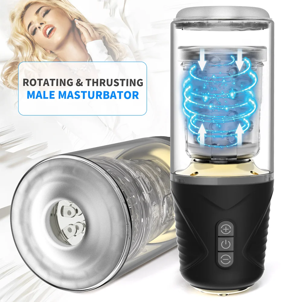 Автоматическая Вращающаяся насадка для мастурбации, мастурбация, сексуальные игрушки, Реалистичная Вагина, резиновая киска, секс-игрушка для мужчин