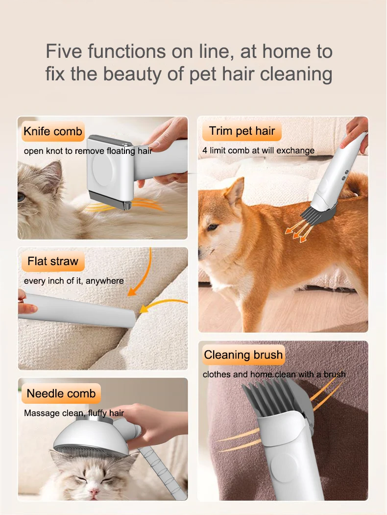 Multifunctional Electric Shaver For Cats And Dogs Hair Aspirator Device Convenient Pet Care
