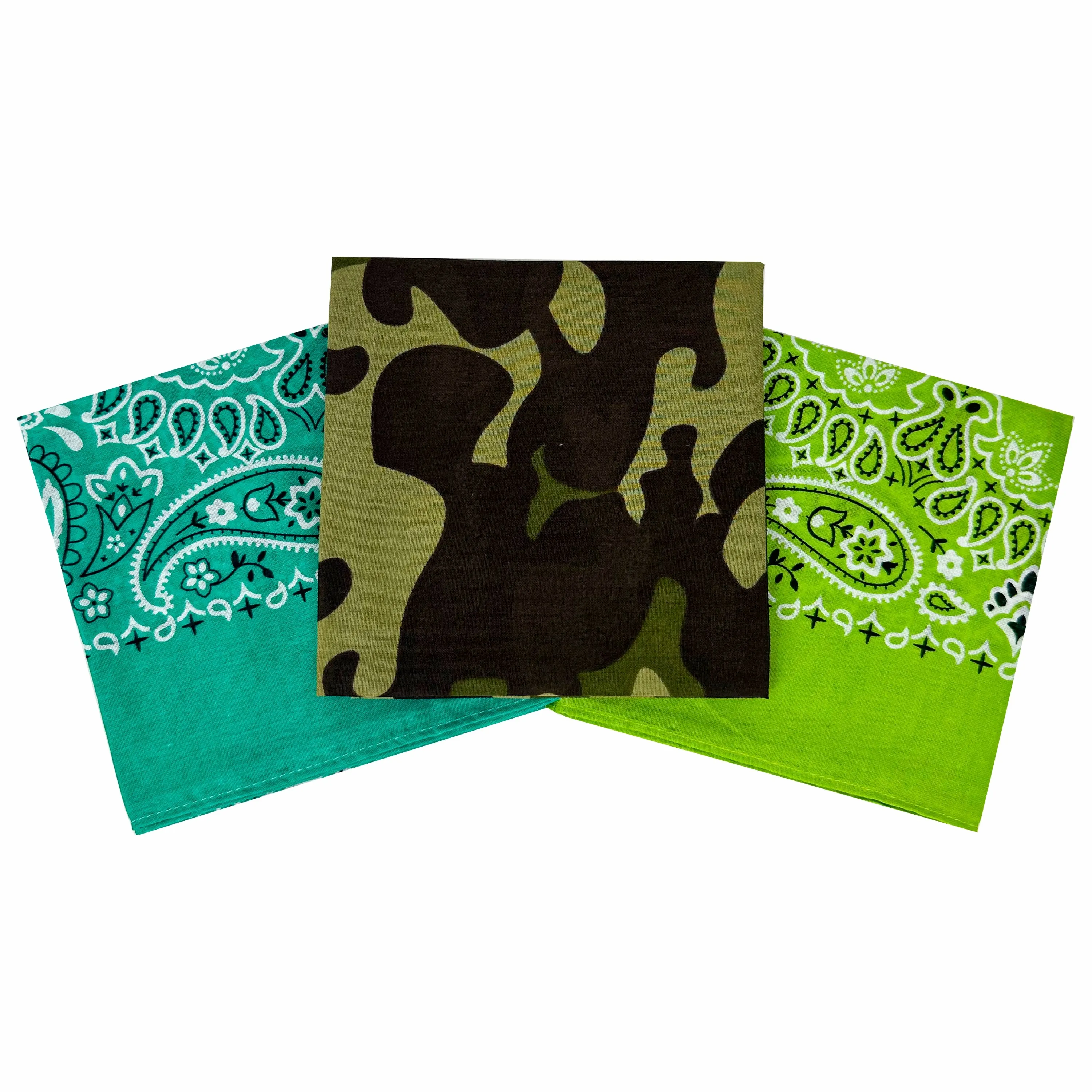 Hengli Custom Design Camouflage Fashion square Bandana Scarf Cotton Silk for Women Product