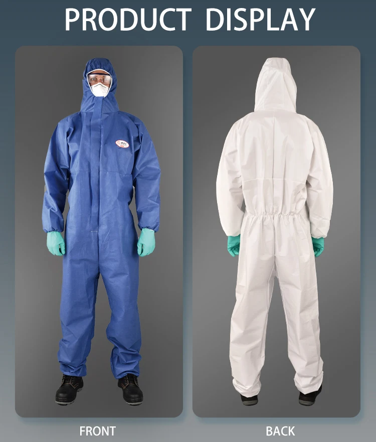 Oem Ppe Cat 3 Type 5 6 Coverall Disposable Light Chemical Liquid Spray ...