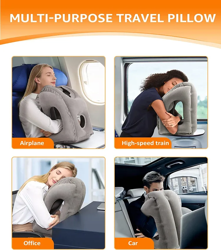 Wholesale Inflatable Neck Pillow Used For Travel Office Napping