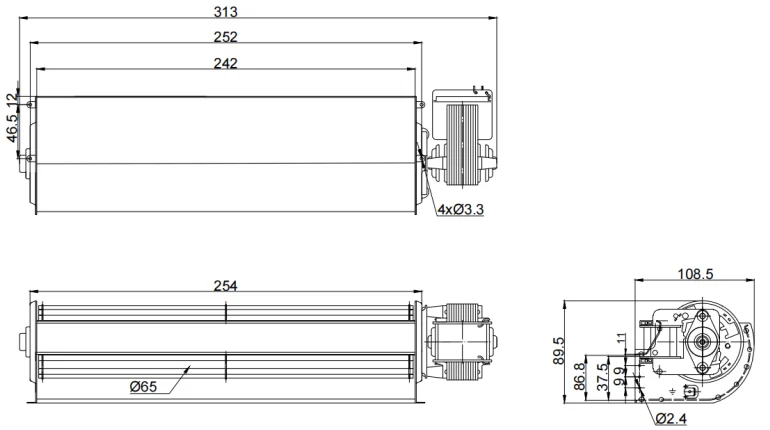 Electric Fireplace, 65mm, Aluminum, 230V - detail 8