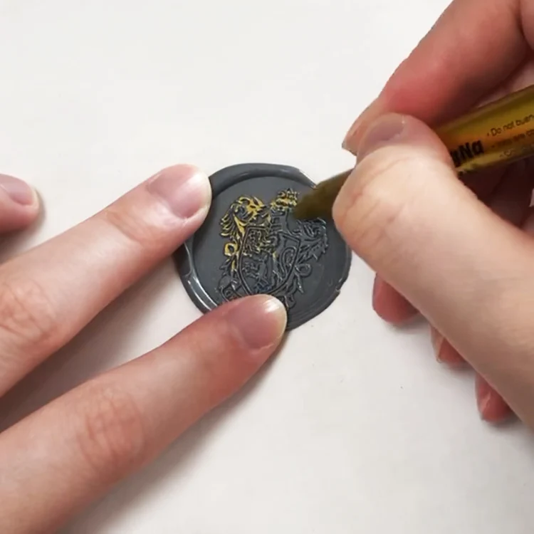 Ручка-маркер золотистая/серебристая металлическая