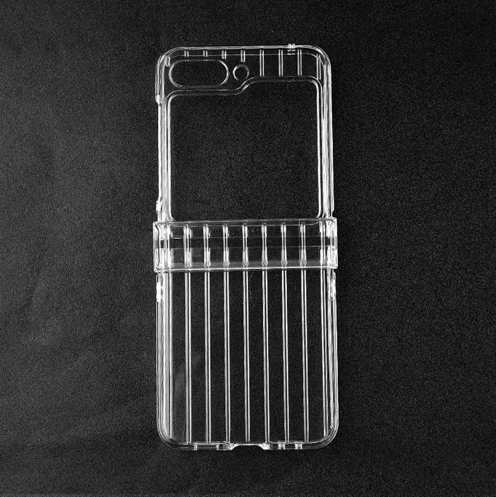 Pc Phone Case For Samsung Galaxy Z Flip5 Flip4 Flip3 5G Flip High Quality Transparent Fold Luggage Mobile Cases SJK122 Laudtec details