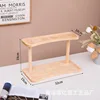 Estante de almacenamiento de dos niveles de 30 cm [Color madera natural]