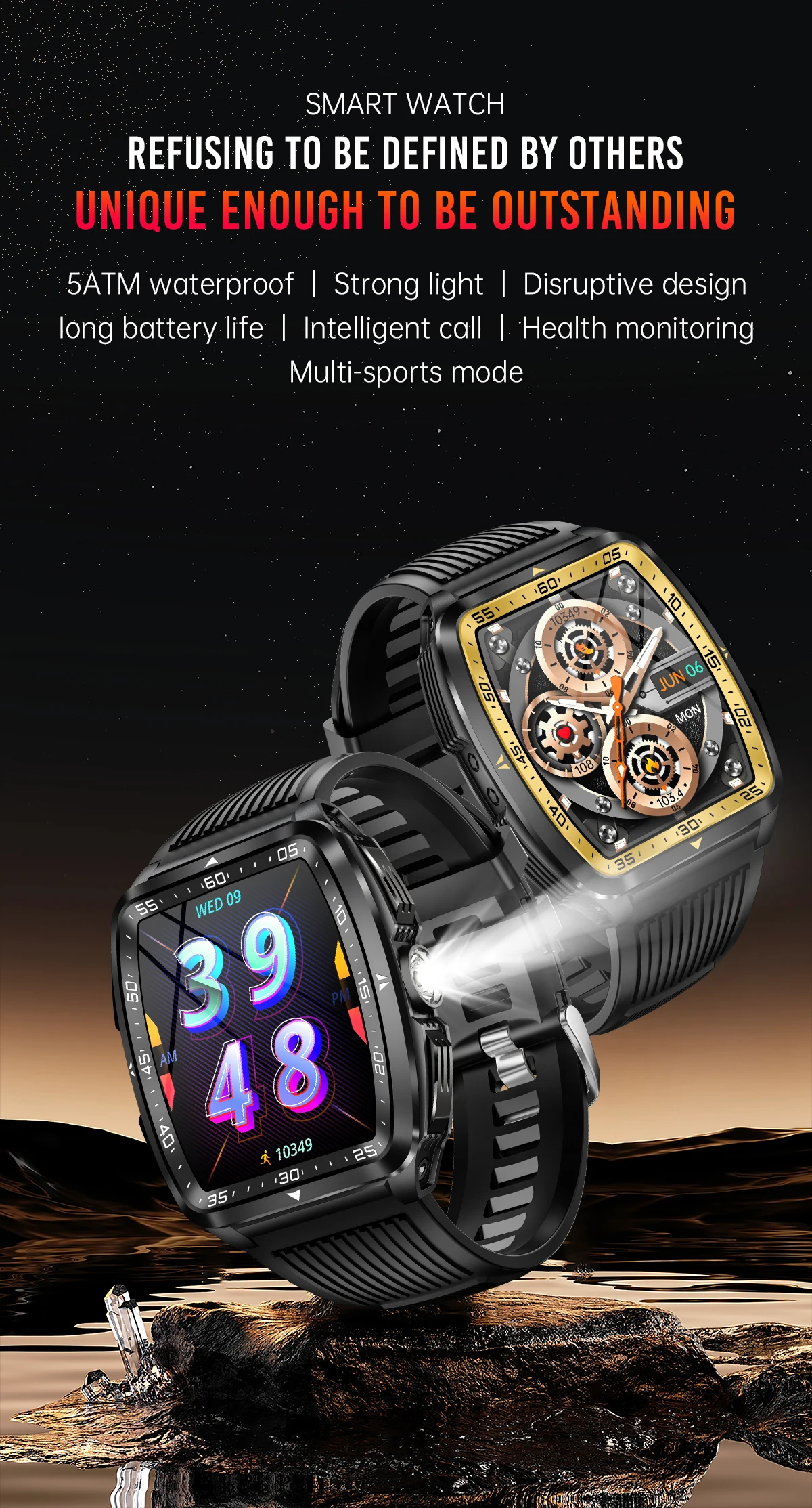 Chinese factory supplier supply  Sanvnet Kt83 Outdoor Sports Smart Watch 2025 1.8inches Ultra Clear Screen Ipx8 5atm Waterproof Bt Call Smart Watch For Men Women - Buy Unisex Smart Watch fitness Tracker Smart Watch square Shape Smart Watch ips Display Smart Watch