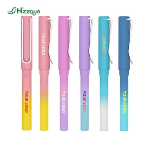 Customized Logo High-Capacity Gel Ink Pens Business Pens New Gradient Promotional Gifts Plastic 0.5mm Writing Personalized Pens