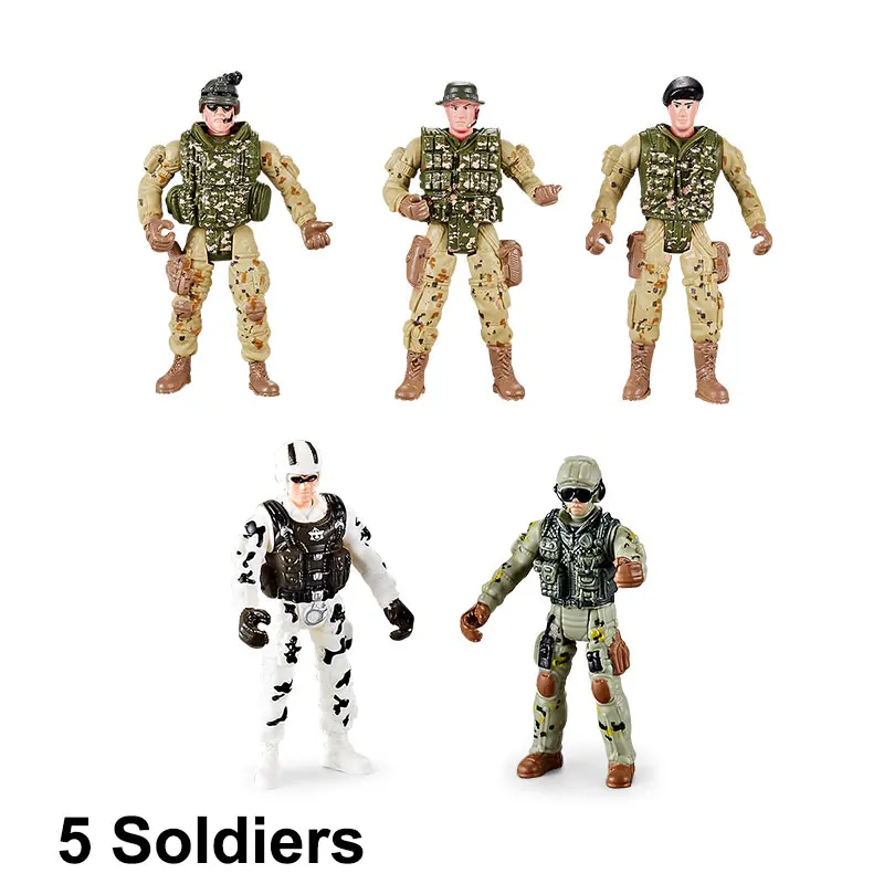 Set 90 Soldatini Esercito Uomini Azione In Plastica Con Accessori Per Bambini - 4