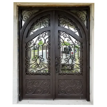 Modern saftey wrought iron entry door for entrance
