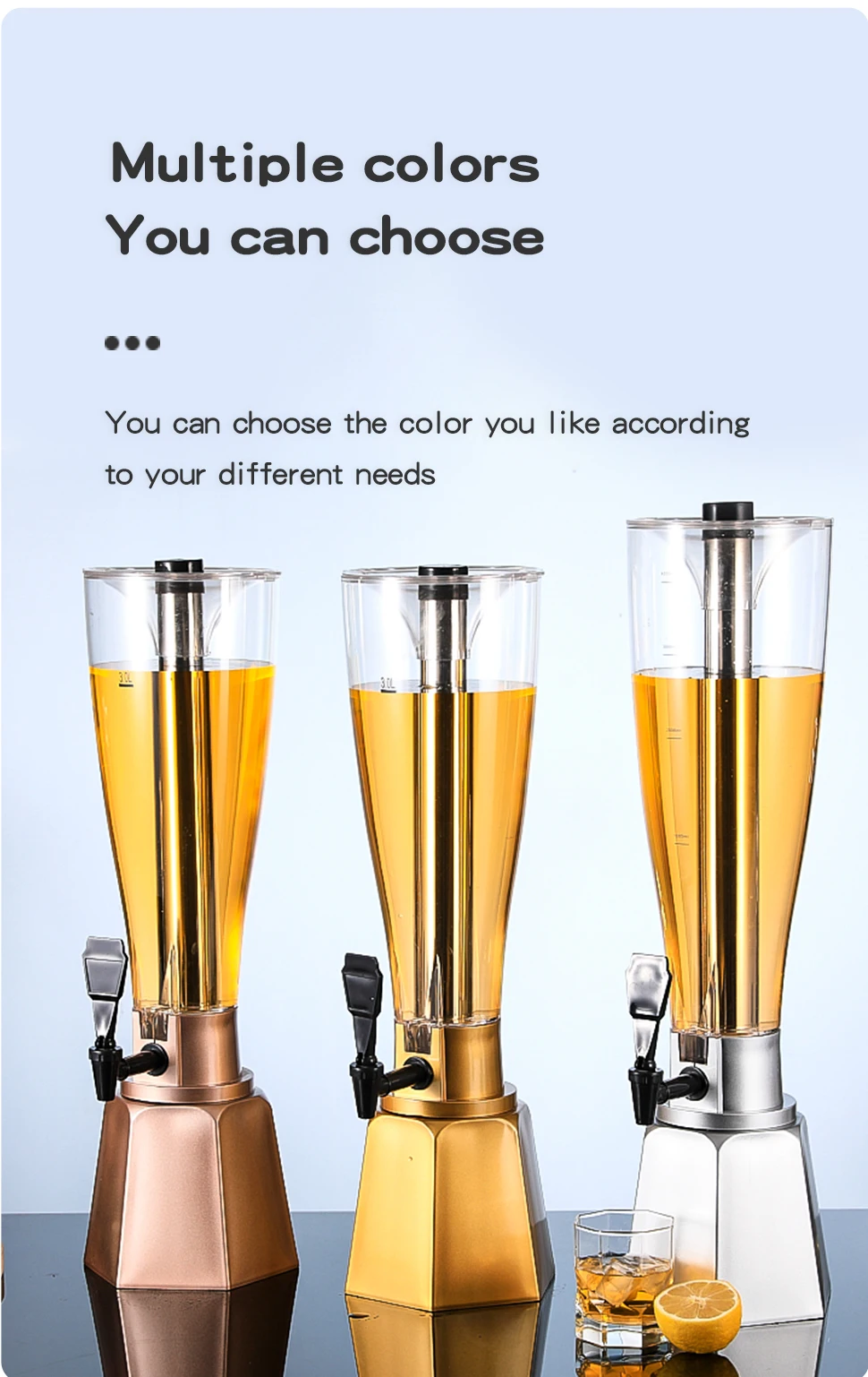 Wholesale Portable 3l Plastic Beer Dispenser Bar Table With Chilled