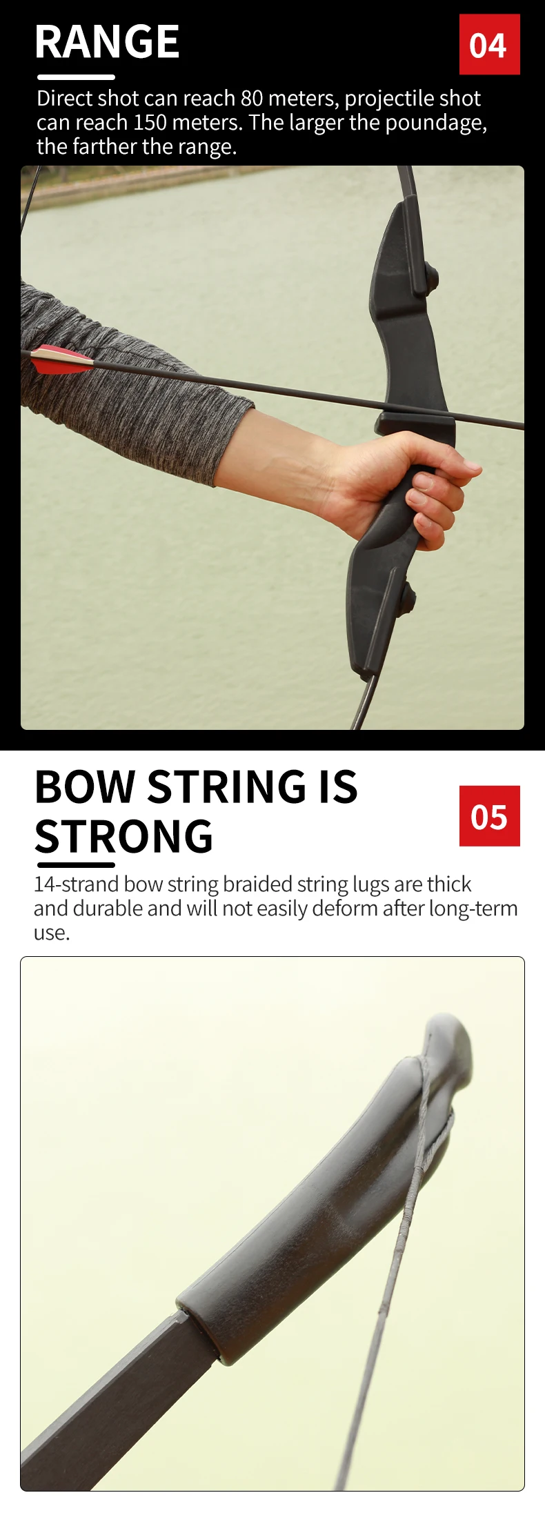 Archery Takedown Recurve Bow And Arrow Set Cs Shooting Game Bow