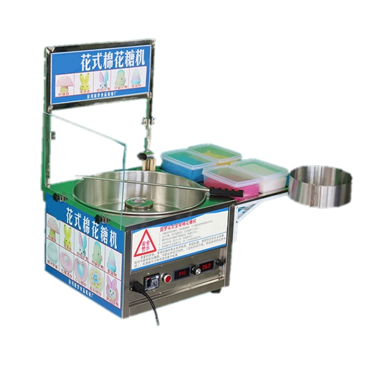 Vending Machine Production Bonbon Marshmallow Head Cotton Candy Gas Machine Full Automatic Cotton Candy Machine