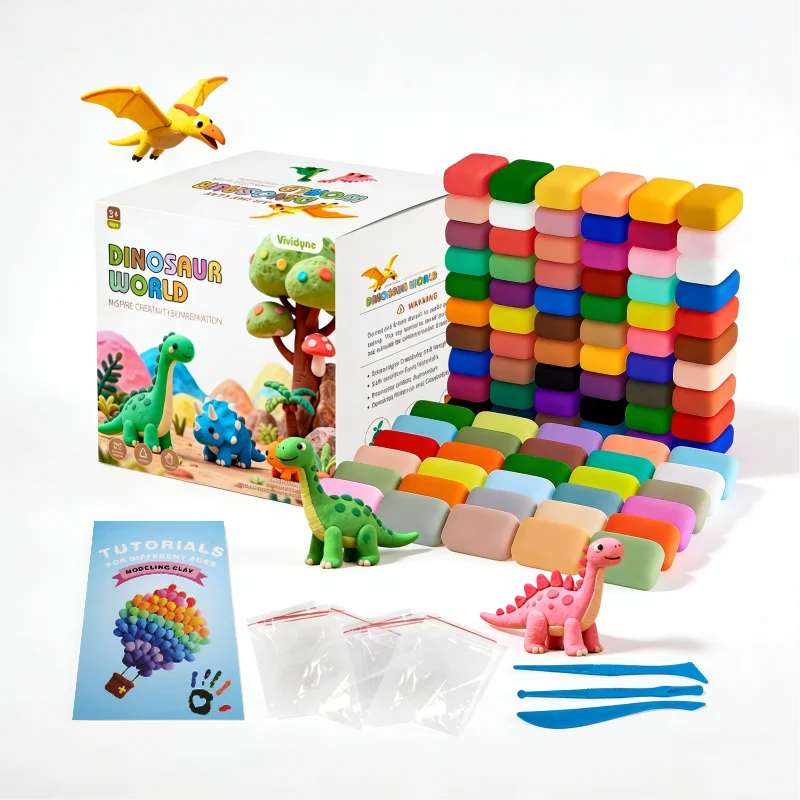 Air Dry Clay Kit 72 Colors Magic Clay For Kids 3-12 DIY Classroom Bulk Sculpting Kit Soft Ultra Light Art Crafts Party Favors