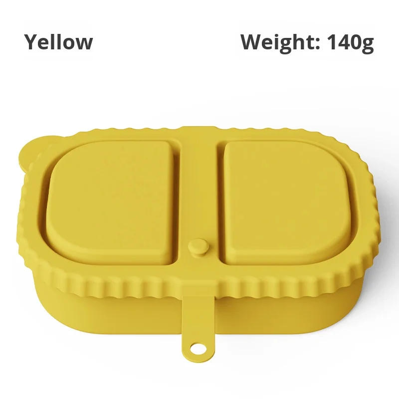 Modern 240ml Silicone Snack Container Double-Compartment Lid Injection Techniques for Kitchen Storage Party Food Sauce Seasoning details