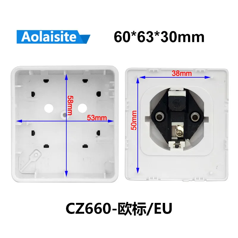 Universal  Socket Plug Case Custom IOT Cover Wifi Shell PC ABS Plastic Enclosure Smart Plug Case