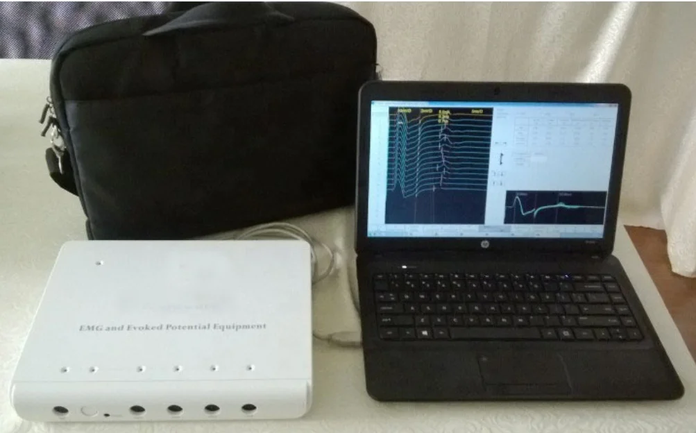 2 Channel EMG Machine Electromyography/Portable Emg Device for Prognosis Evaluation, Electrophysiological Aids