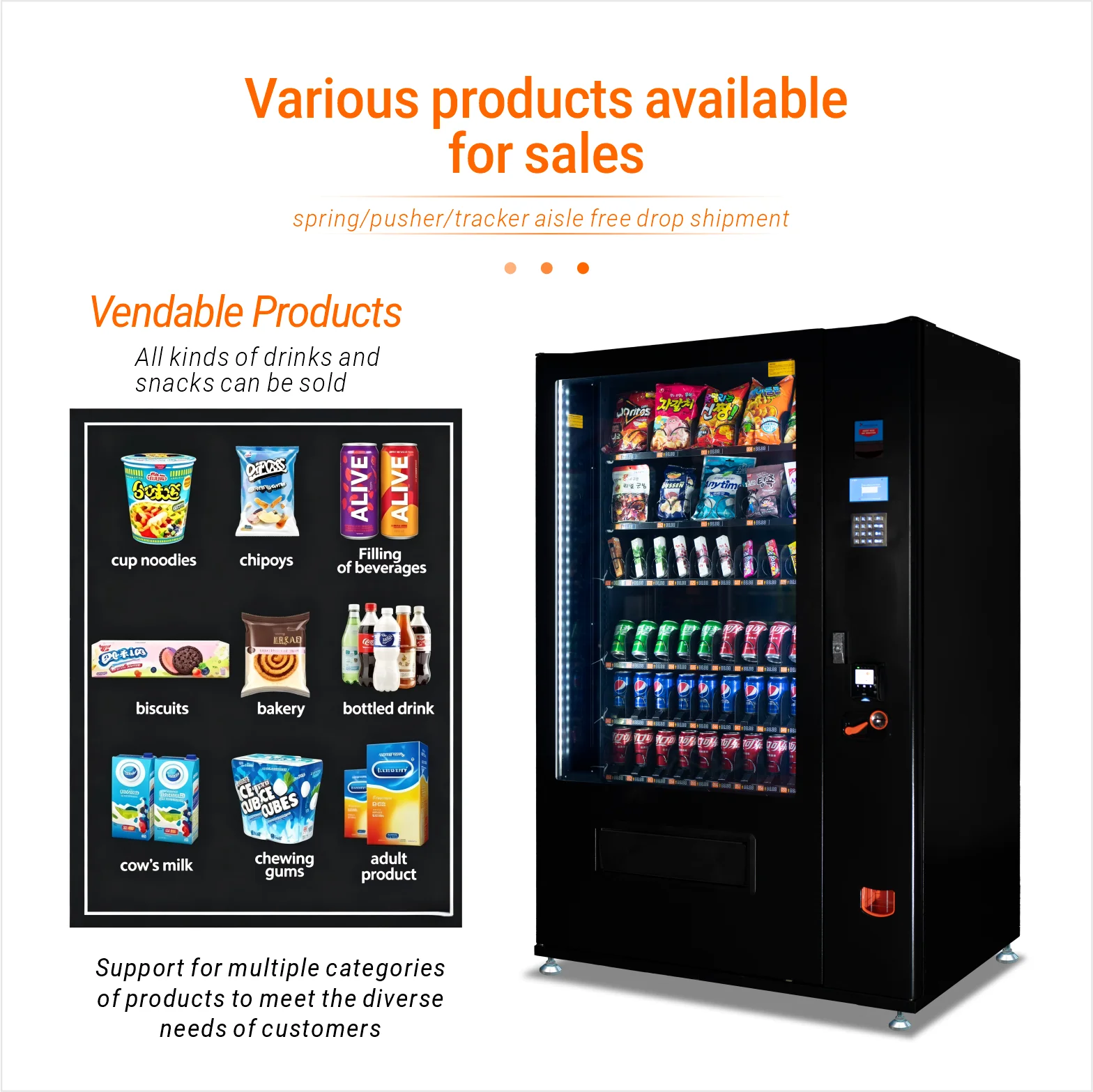 XY-DLE-10C-L3 Vending Machine - Snacks & Beverages Combo