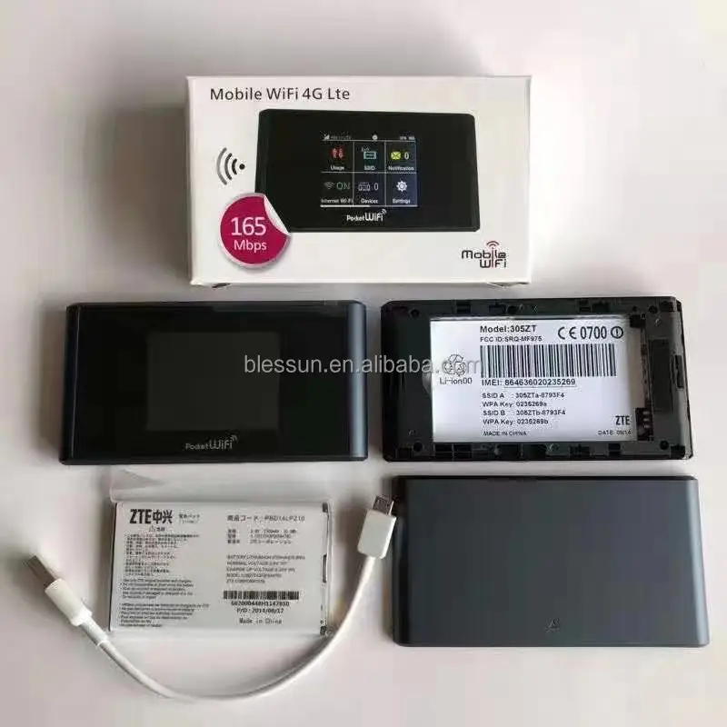 ZTE 303ZT 4G LTE Pocket WiFi SoftBank Portable WIFI Built-in Battery of  2700mAh
