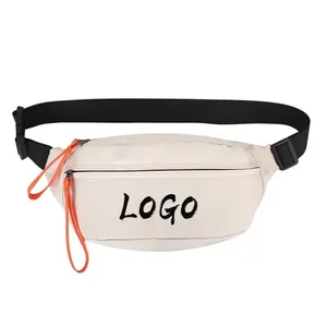 2026 Custom Logo Printed Street Travel Waist Bag Large Capacity Fashion Fanny Pack Chest Bag for Women Men