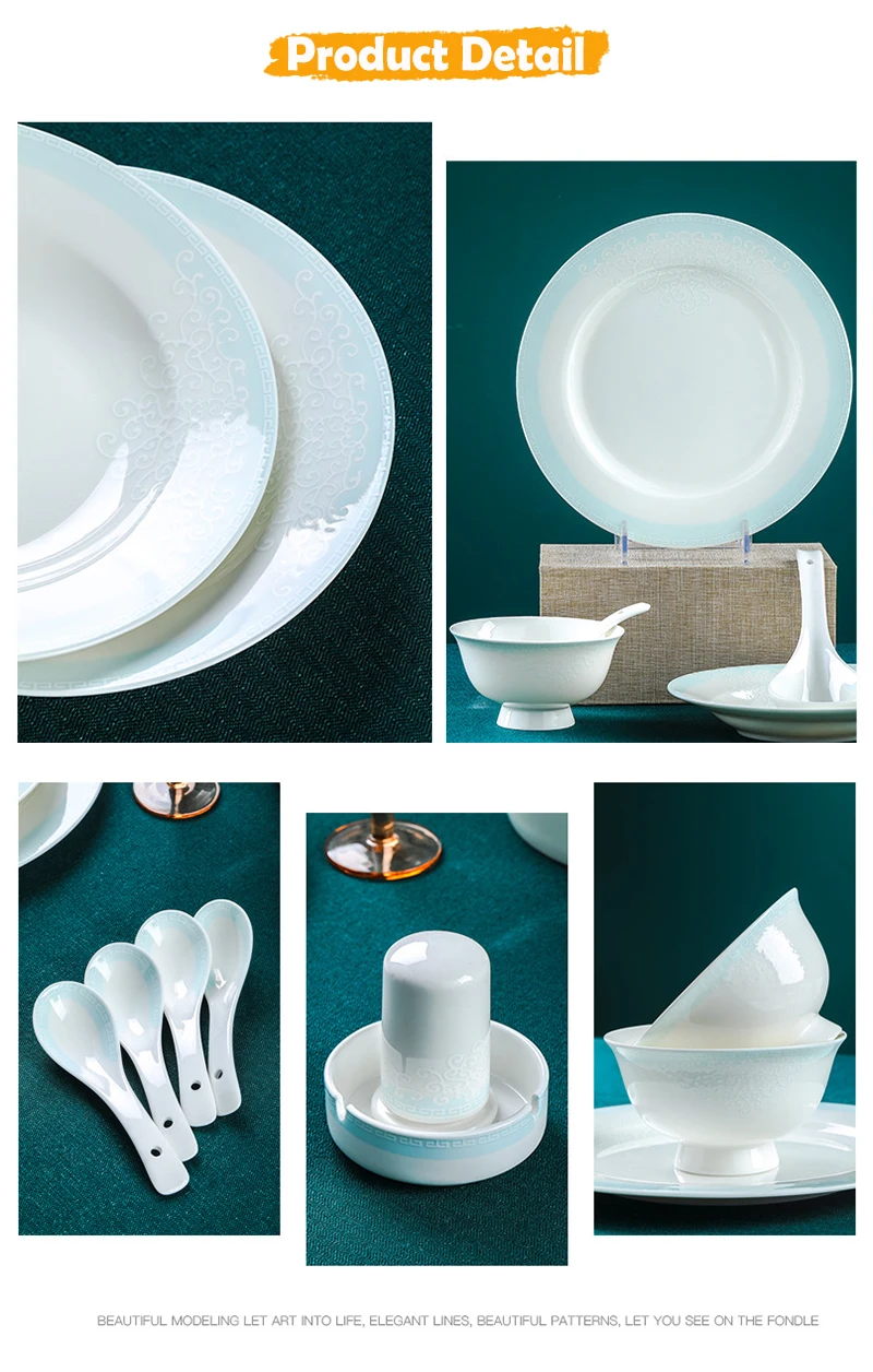 New Design Ceramic Dinnerware Set Dishes Set Bone China Dinner Set