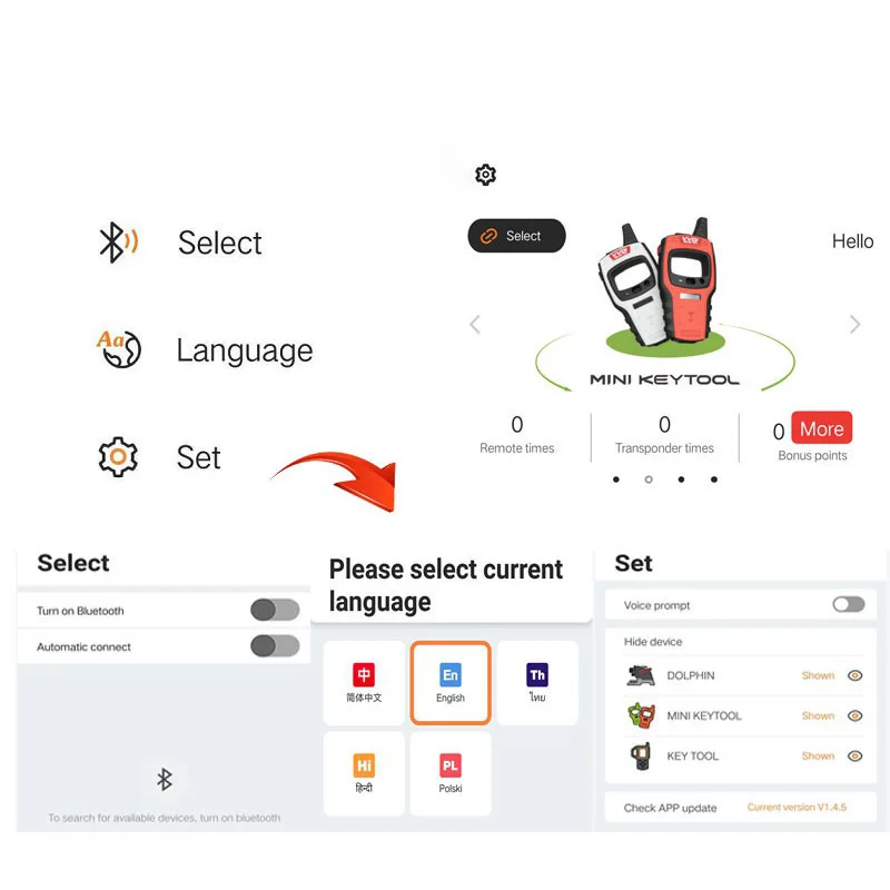 Original Vvdi Mini Key Tool Remote Key Programmer Supports Ios And