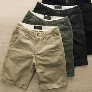 Summer Hot Selling Solid Color Casual Classic Silm Fit Cargo Shorts Pants Men Cotton Slim Casual Cargo Shorts