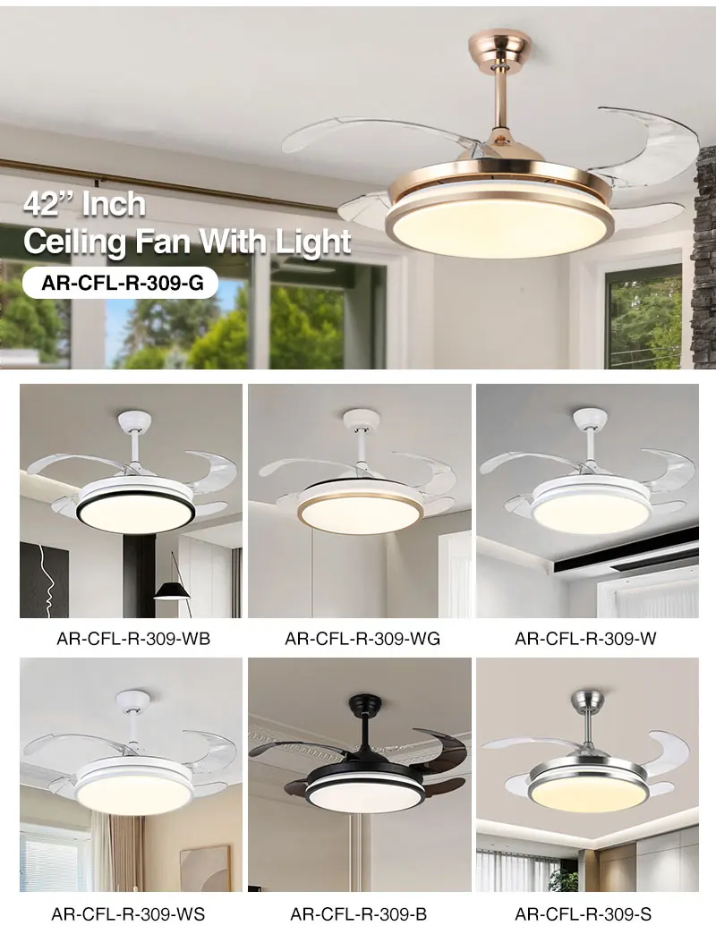 Ceiling Fan, 42inch, ABS, LED - detail 22