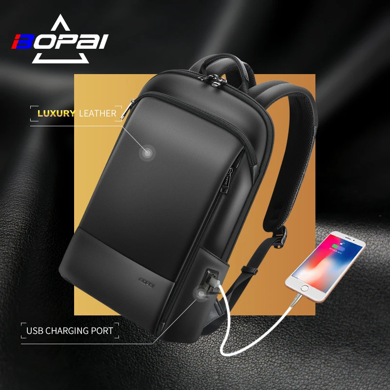 Buy BOPAI 15.6 Inch Super Slim Laptop Backpack Men Business Backpack Anti Theft Back - View #11