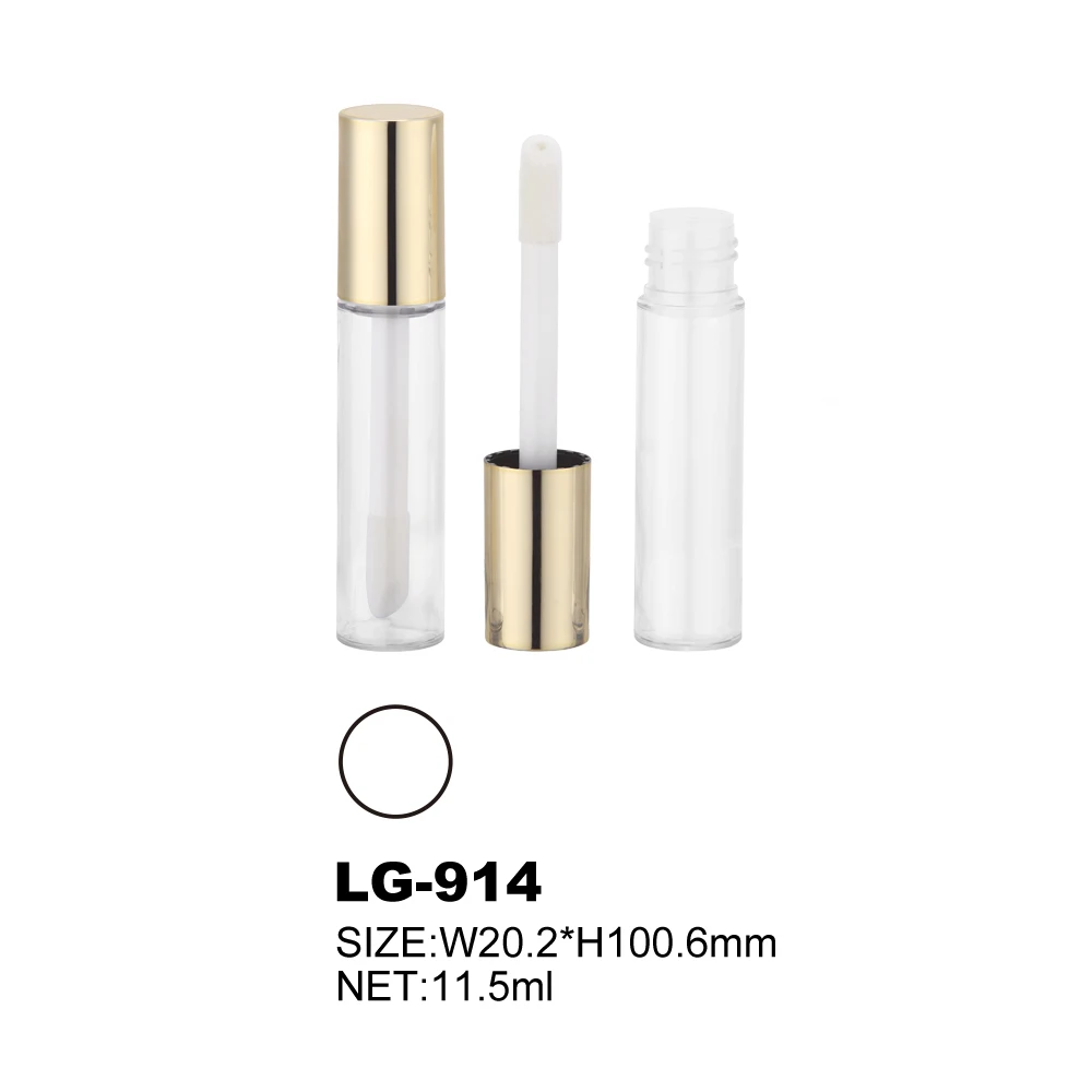 Wholesale pink lipgloss tubes empty lip container with big brush 10ml lip gloss containers custom logo white lip gloss tube