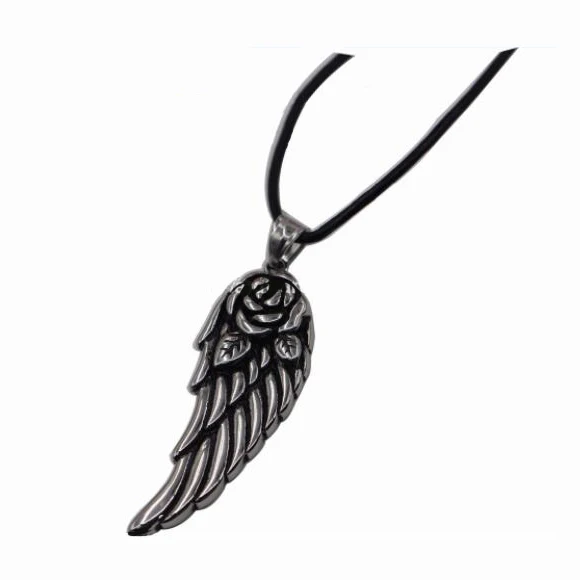 angel wing photo pendant