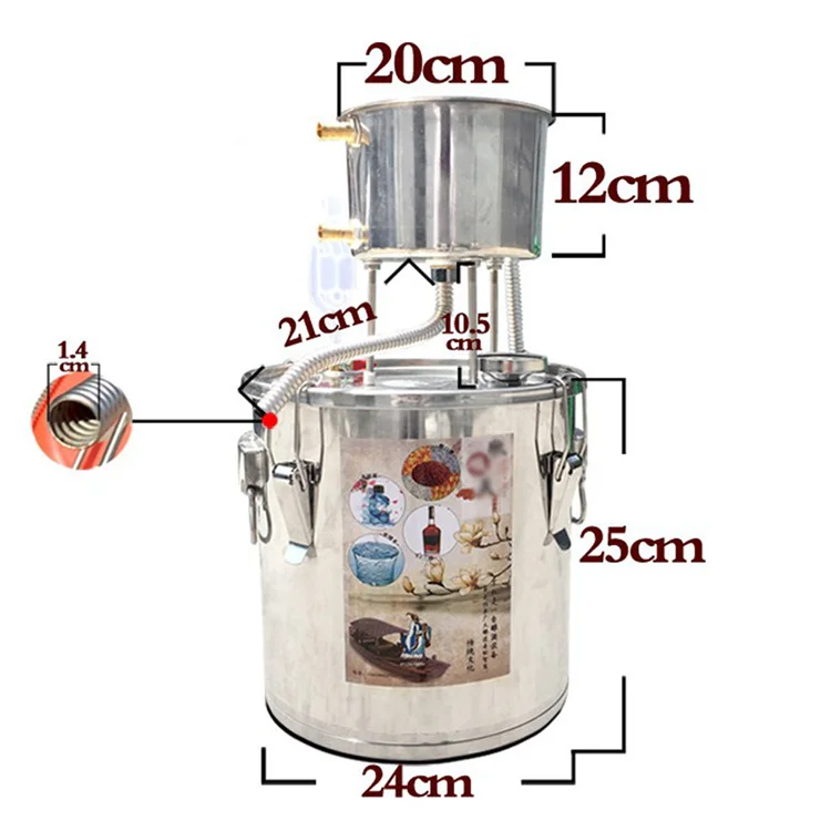 Small 10L Wine Maker Machine Home Steam Essential Oil Distillation Machine
