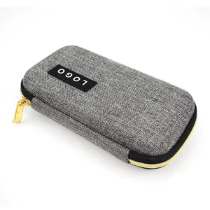 Custom Logo Portable Gold Zipper Hard Shell Protective EVA Travel Case