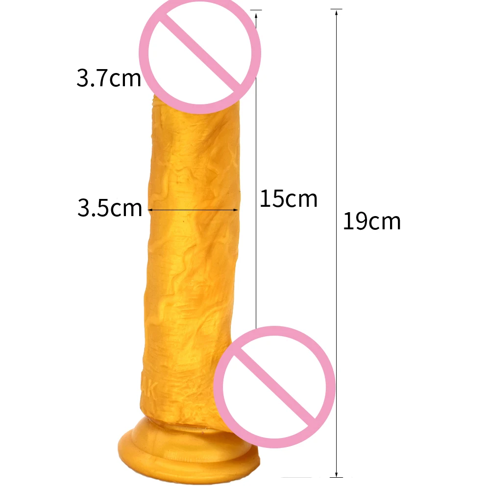 FAAK 3.5 cm Diameter Small Dildo Silicone Cock with Suction Cup pink Golden Black Color Cock Realistic Dildo Anal Plug Sex Toys