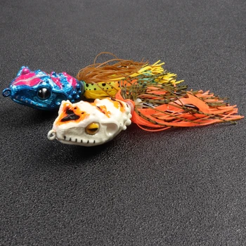 Cheery TEUKIM 5cm 11g Hard Body Floating Frog with Hooks Artificial Fishing Lure for Bass Pesca Snakehead Lures – Hard Lure – view 4