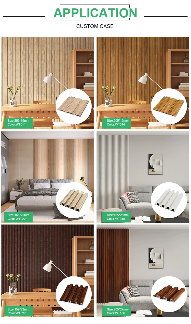 Modern Wall Cladding Walls Wooden Grain Wpc Fluted Panels For Interior ...