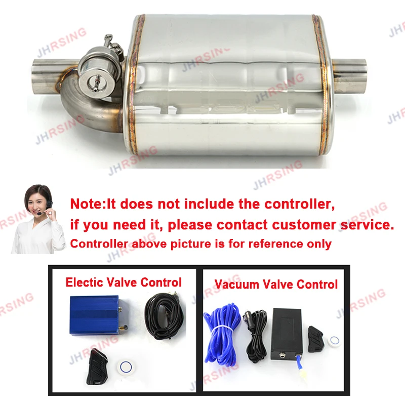 Universal Valvetronic Exhaust Muffler Stainless Steel Pipe 51/ 63/76mm