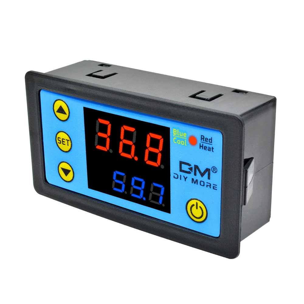Digital Thermostat Temperature Controller Red And Blue Display DC 12V-220V W3230 