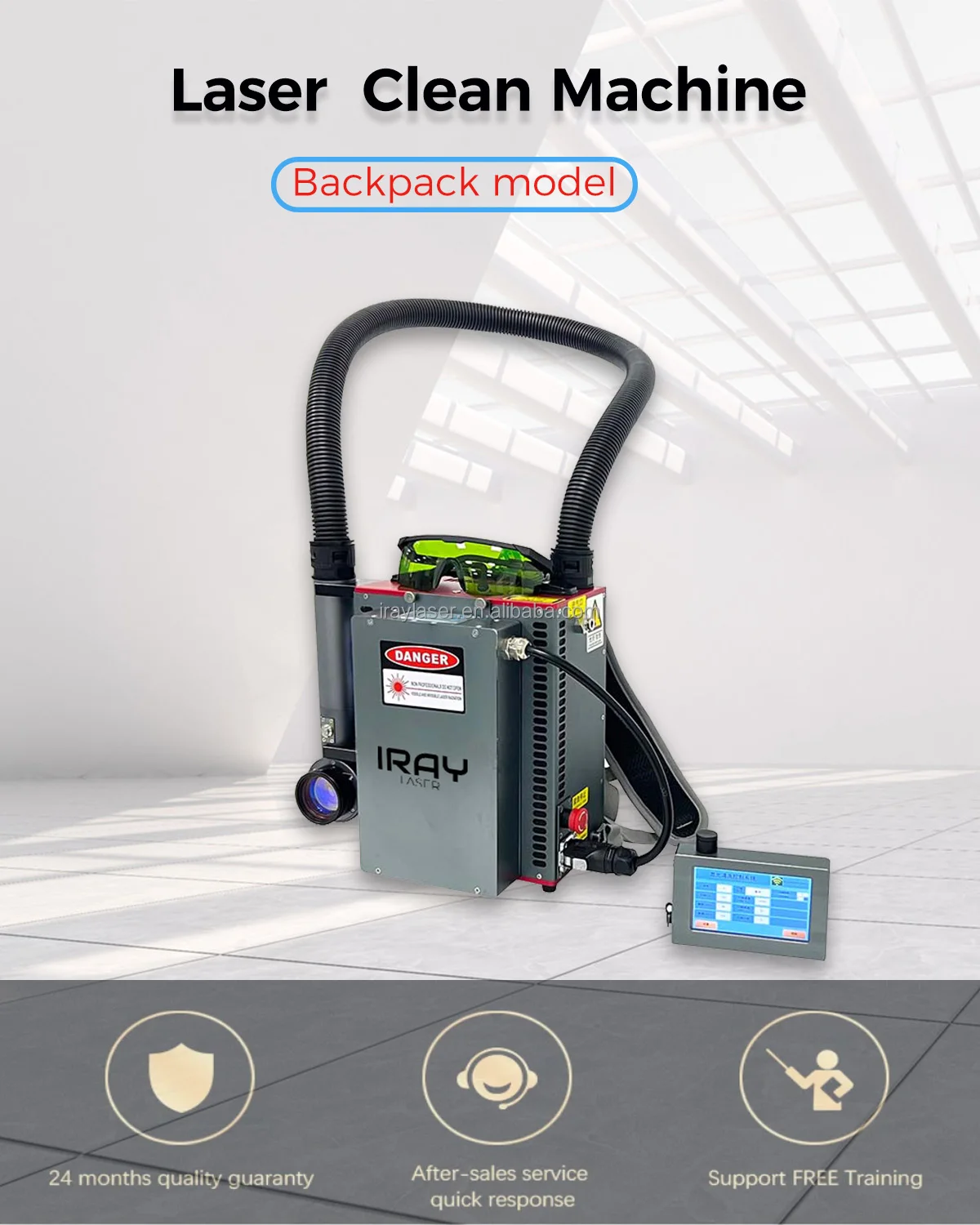 100w 200w Handheld Portable Fiber Pulse Laser Metal Cleaning Machine