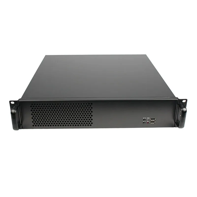 Stainless Steel 450mm Short Depth 2U ATX Server Case with Full PCI