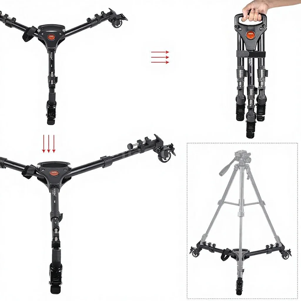 Yunteng YT-900 Tripod Dolly - Stabilize Your Video Camera