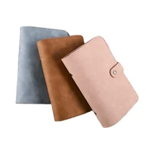 A6 PU Leather Notebook Case Snap Closure Binder Cover Diary Schedule Binder Cute Macaron Soft Journal Cover