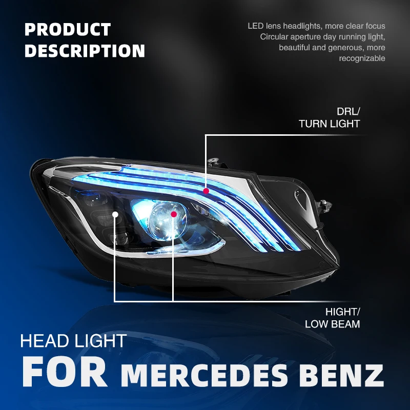 product yea upgrade to maybach style headlights w447 head light led lights for mercedes benz vito v class v260 headlight 2016 -14