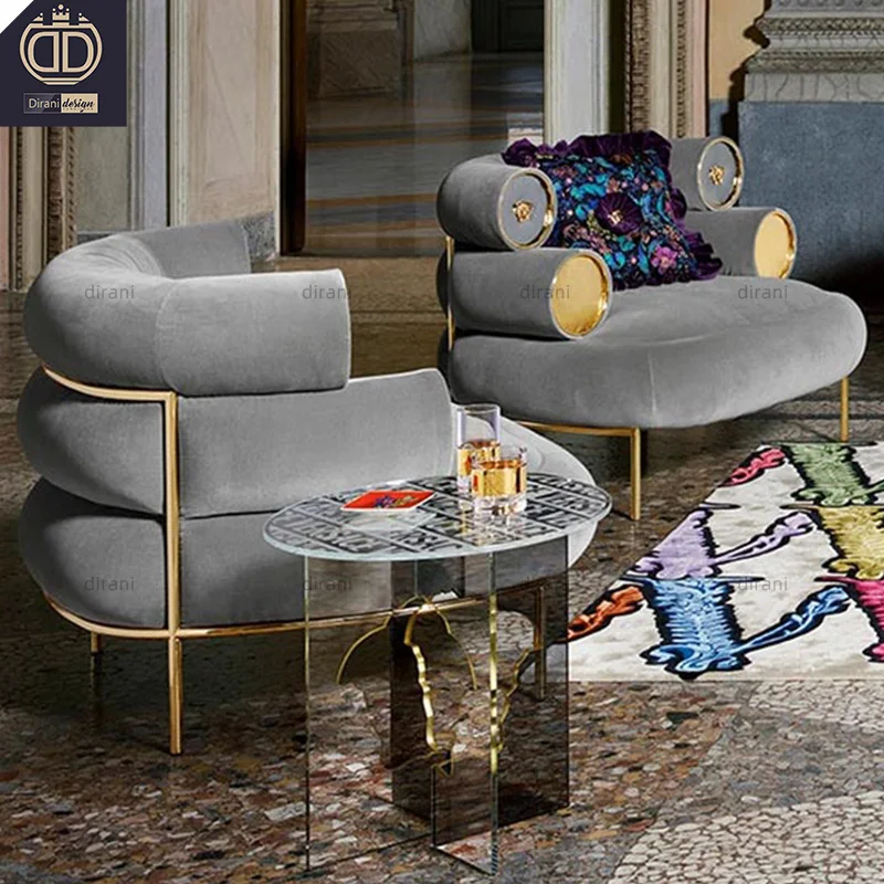 Medusa Carezza Italy Designer Modern Fancy Creative Sofa Brown Velvet  Seater Luxury Italian Style Sofa