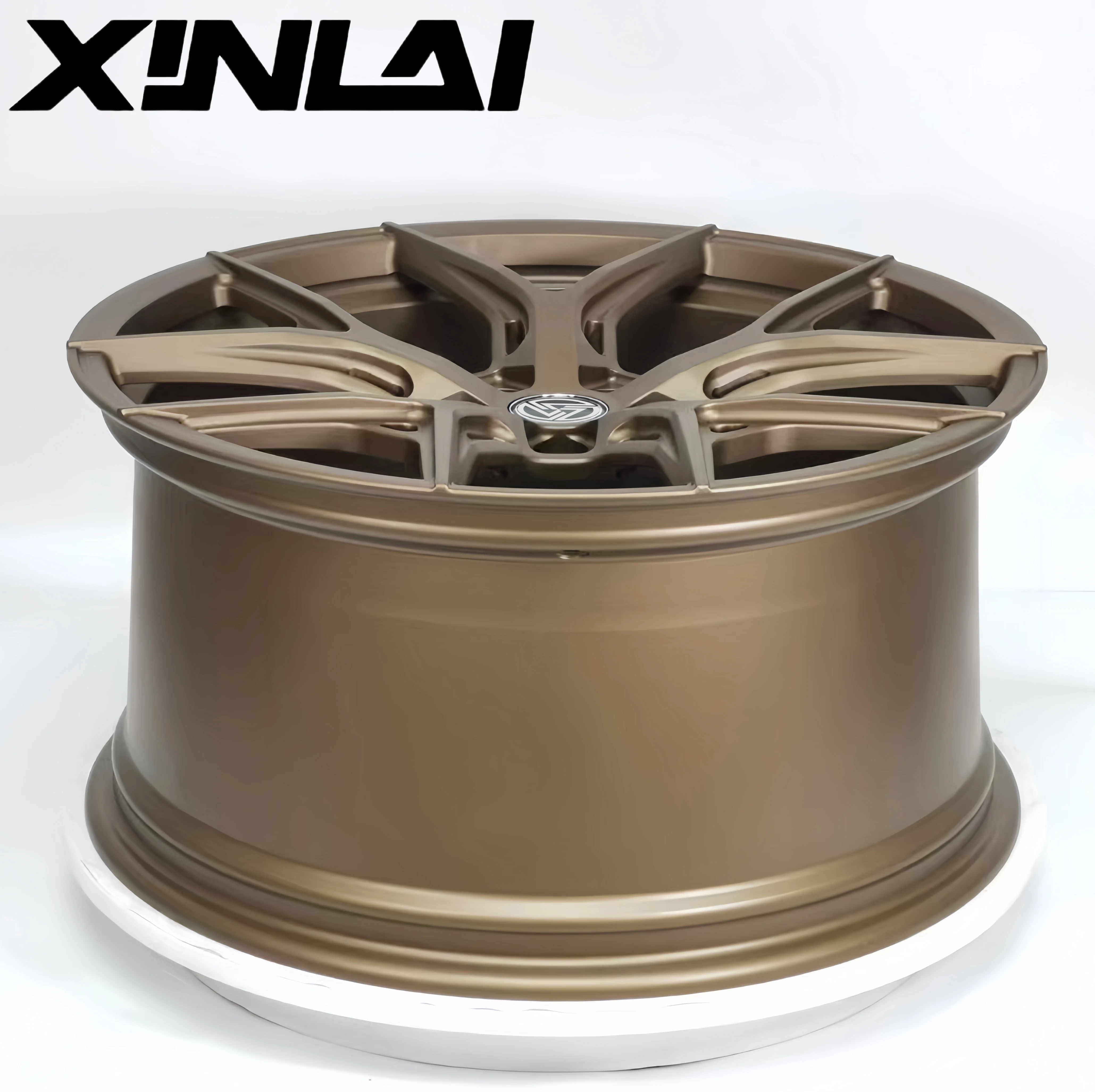 XINL Custom Foeged Deep Concave Brushed Bronze Wheel 5x120 5x112 5x114.3 1-piece Forged Wheels 17 18 19 20 21 22 23 Inch Rims - Image 6
