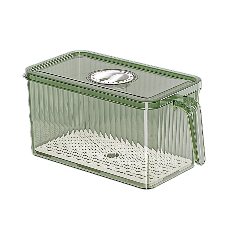 Choice Fun Transparent Kitchen Pet Food Storage Box Bins Stackable Refrigerator Organizer Fridge Organizer Set With Handle