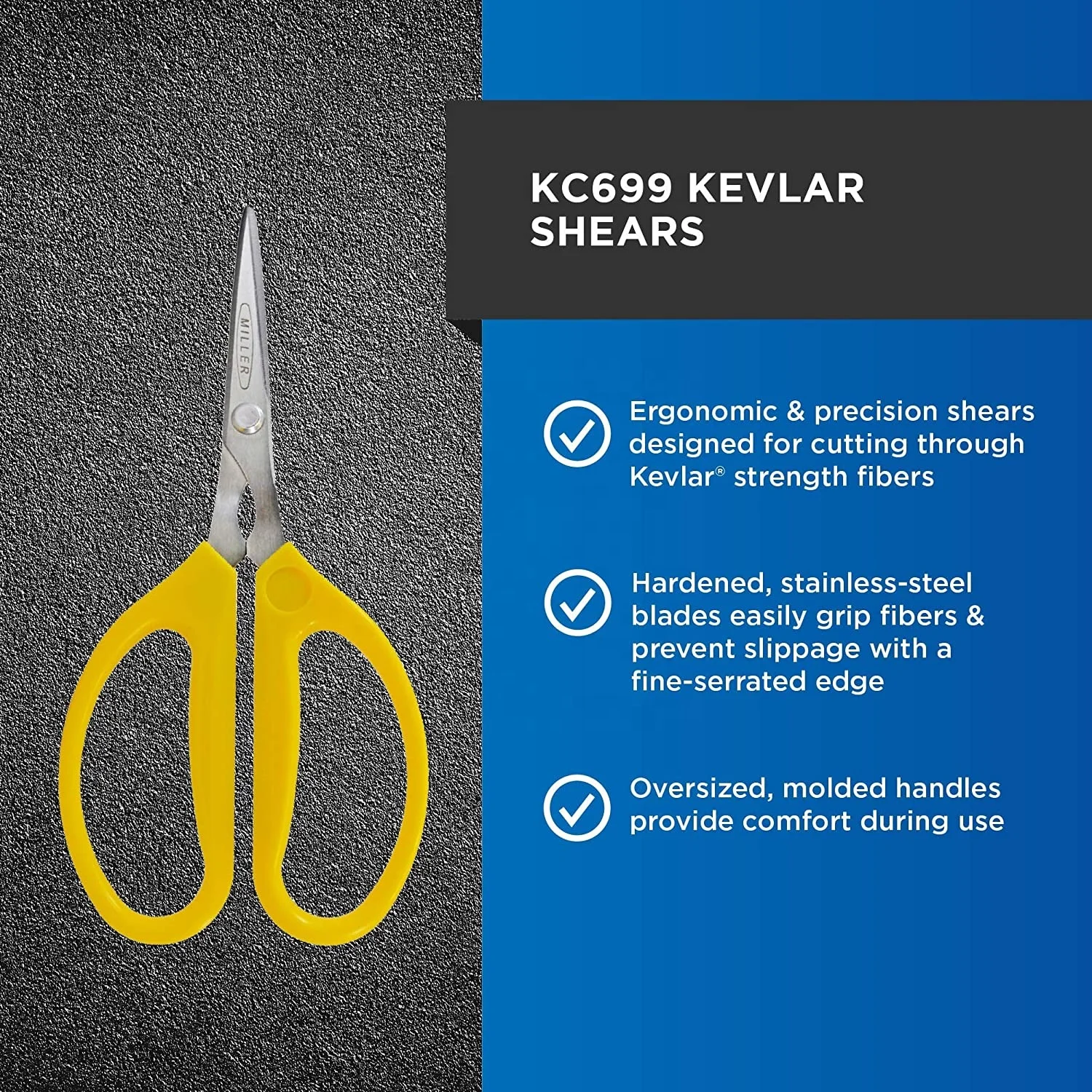 Fiber Optic Traditional Serrated Scissor for aramid fiber cutting