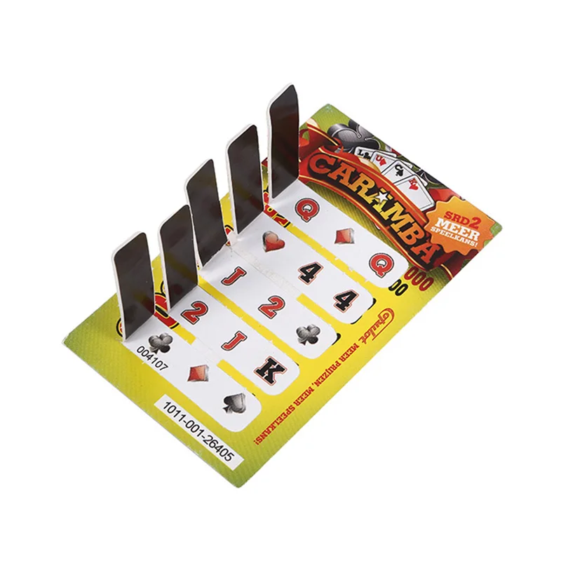 Hot Selling Unique Design Very Useful Custom Pull Tabs Games Lottery Tickets Bingo Pull Tab