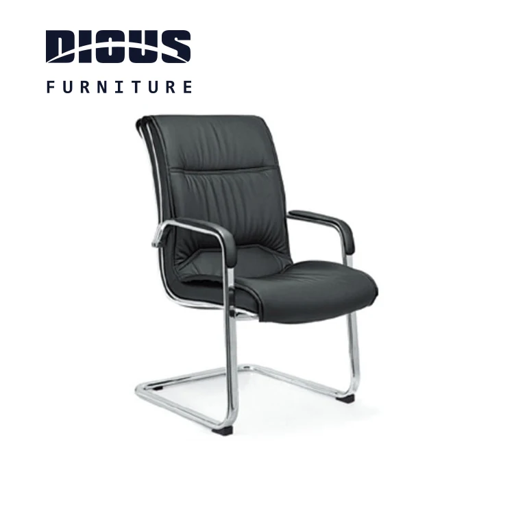 Dious eams black leather office chair armrest modern office chairs without wheels